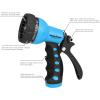 imageAQUASTAR AS73371 7Pattern Rear Trigger Nozzle Orange Hose Water Sprayer Lawn Yard GardenBlue