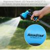 imageAQUASTAR AS73371 7Pattern Rear Trigger Nozzle Orange Hose Water Sprayer Lawn Yard GardenBlue