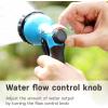 imageAQUASTAR Blue Garden Hose Heavy Duty Metal High Pressure FrontTrigger 7Pattern Nozzle Sprayer for Garden Lawns Plantes Showering PetsampampOutdoor fun Cleaning and Car WashingBlue