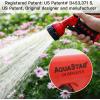 imageAQUASTAR Blue Garden Hose Heavy Duty Metal High Pressure FrontTrigger 7Pattern Nozzle Sprayer for Garden Lawns Plantes Showering PetsampampOutdoor fun Cleaning and Car WashingRed