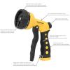 imageAQUASTAR Blue Garden Hose Heavy Duty Metal High Pressure FrontTrigger 7Pattern Nozzle Sprayer for Garden Lawns Plantes Showering PetsampampOutdoor fun Cleaning and Car WashingYellow
