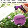 imageAQUASTAR Blue Garden Hose Heavy Duty Metal High Pressure FrontTrigger 7Pattern Nozzle Sprayer for Garden Lawns Plantes Showering PetsampampOutdoor fun Cleaning and Car WashingPurple