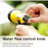 imageAQUASTAR Blue Garden Hose Heavy Duty Metal High Pressure FrontTrigger 7Pattern Nozzle Sprayer for Garden Lawns Plantes Showering PetsampampOutdoor fun Cleaning and Car WashingYellow