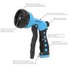 imageAQUASTAR Blue Garden Hose Heavy Duty Metal High Pressure FrontTrigger 7Pattern Nozzle Sprayer for Garden Lawns Plantes Showering PetsampampOutdoor fun Cleaning and Car WashingBlue