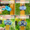 imageAQUASTAR TwoZone Hose Watering Timer Yellow Automatic Irrigation for Lawn Garden Yard Two OutletsBlue
