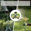 imageAQUASTAR TwoZone Hose Watering Timer Yellow Automatic Irrigation for Lawn Garden Yard Two OutletsGreen