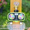 imageAQUASTAR TwoZone Hose Watering Timer Yellow Automatic Irrigation for Lawn Garden Yard Two OutletsGreen