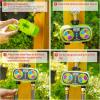 imageAQUASTAR TwoZone Hose Watering Timer Yellow Automatic Irrigation for Lawn Garden Yard Two OutletsGreen