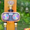 imageAQUASTAR TwoZone Hose Watering Timer Yellow Automatic Irrigation for Lawn Garden Yard Two OutletsOrange
