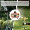 imageAQUASTAR TwoZone Hose Watering Timer Yellow Automatic Irrigation for Lawn Garden Yard Two OutletsOrange
