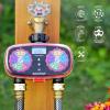 imageAQUASTAR TwoZone Hose Watering Timer Yellow Automatic Irrigation for Lawn Garden Yard Two OutletsRed