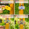 imageAQUASTAR TwoZone Hose Watering Timer Yellow Automatic Irrigation for Lawn Garden Yard Two OutletsYellow