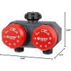 imageEden 25124 2Zone Mechanical Watering Timer Red Grey2Zone