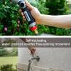 imageEden 92285 Hose Nozzle ampamp Sprinkler Metal Swivel KinkFree Connectors HeavyDuty Garden Hose Fittings 2Pack Red ampamp Silver