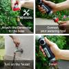 imageEden 92285 Hose Nozzle ampamp Sprinkler Metal Swivel KinkFree Connectors HeavyDuty Garden Hose Fittings 2Pack Red ampamp Silver