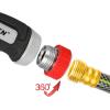 imageEden 92285 Hose Nozzle ampamp Sprinkler Metal Swivel KinkFree Connectors HeavyDuty Garden Hose Fittings 2Pack Red ampamp Silver