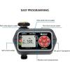 imageEden 93411 1Zone Digital Water Timer with LCD Display  Programmable Sprinkler System Manual Watering Rain Delay and Moisture Sensor Compatibility1 Zone