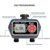 imageEden 93411 1Zone Digital Water Timer with LCD Display  Programmable Sprinkler System Manual Watering Rain Delay and Moisture Sensor Compatibility2 Zone