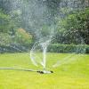 imageEden 94129 Metal 3Arm Revolving Sprinkler on Wheel Base WQuick Connect Starter Set Heavy Duty Garden Hose Sprinkler Lawns Circular Coverage up to 1390 sqft