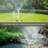 imageEden 94129 Metal 3Arm Revolving Sprinkler on Wheel Base WQuick Connect Starter Set Heavy Duty Garden Hose Sprinkler Lawns Circular Coverage up to 1390 sqft