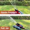imageEden 94134 2Pattern Turbo Gear Drive Sprinkler for Yard wQuick Connect Starter Kit Flow Control with Removable Filter 360 Degree Coverage2 Pattern with Filter Washer