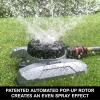 imageEden 94134 2Pattern Turbo Gear Drive Sprinkler for Yard wQuick Connect Starter Kit Flow Control with Removable Filter 360 Degree Coverage9 Pattern with Metal Base