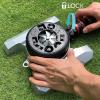 imageEden 94134 2Pattern Turbo Gear Drive Sprinkler for Yard wQuick Connect Starter Kit Flow Control with Removable Filter 360 Degree Coverage9 Pattern with Metal Base