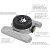 imageEden 94134 2Pattern Turbo Gear Drive Sprinkler for Yard wQuick Connect Starter Kit Flow Control with Removable Filter 360 Degree Coverage9 Pattern with Metal Base