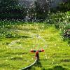 imageEden 94141 Adjustable 360 Revolving Sprinkler for Lawn and Garden  15 Nozzles 5quot Riser Spike BaseOn Spike