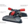 imageEden 94141 Adjustable 360 Revolving Sprinkler for Lawn and Garden  15 Nozzles 5quot Riser Spike BaseOn Weighted Base