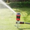 imageEden 94144 6Pattern Rotary Gear Drive Sprinkler with Step Spike Gear Drive Heavy Duty Gardening Watering System GardenampampLawns Multi Pattern Coverage up to 5278sqft