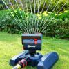 imageEden 94154 PRO The Heaviest Weight Tripod 537 lbs Adjustable 4Way Mini Turbo Metal Oscillating Sprinkler WQuick Connect Starter Set Covers up to 4069 sq ft Telescoping Tripod StyleSprinkler Head