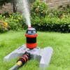 imageEden 94156 PRO Metal Telescoping Tripod Adjustable 6Pattern Mobile Rotary Gear Drive Garden Sprinkler for Yard WPremium Quick Connect Starter Set6Pattern Metal Base