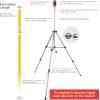 imageEden 94156 PRO Metal Telescoping Tripod Adjustable 6Pattern Mobile Rotary Gear Drive Garden Sprinkler for Yard WPremium Quick Connect Starter SetTelescoping Metal Tripod