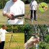 imageEden 94157 PRO The Heaviest Weight Tripod 537 lbs Metal Telescoping Tripod Brass Impulse Sprinkler with Premium Quick Connect Starter Set Watering up to 6360 Sq Ft