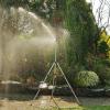 imageEden 94157 PRO The Heaviest Weight Tripod 537 lbs Metal Telescoping Tripod Brass Impulse Sprinkler with Premium Quick Connect Starter Set Watering up to 6360 Sq Ft