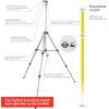 imageEden 94157 PRO The Heaviest Weight Tripod 537 lbs Metal Telescoping Tripod Brass Impulse Sprinkler with Premium Quick Connect Starter Set Watering up to 6360 Sq Ft