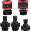 imageEden 95124 Adjustable 4Way Mini Turbo Oscillating Sprinkler WQuick Connect Starter Set Covers up to 4069 sq ft Heavy Weight BaseUpgraded