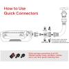imageEden 96212 Turbo Oscillating Sprinkler Covers Up to 4499 sq ft 18 Precision Nozzles Weighted Base Flow and Width Controls Adjustable Range Triple Nozzle Switches Quick Connects FiltersCovers up to 4 499 sq ft