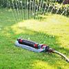 imageEden 96212 Turbo Oscillating Sprinkler Covers Up to 4499 sq ft 18 Precision Nozzles Weighted Base Flow and Width Controls Adjustable Range Triple Nozzle Switches Quick Connects FiltersCovers up to 4 000 sq ft