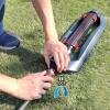 imageEden 96212 Turbo Oscillating Sprinkler Covers Up to 4499 sq ft 18 Precision Nozzles Weighted Base Flow and Width Controls Adjustable Range Triple Nozzle Switches Quick Connects FiltersCovers up to 4 000 sq ft