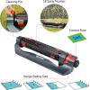 imageEden 96212 Turbo Oscillating Sprinkler Covers Up to 4499 sq ft 18 Precision Nozzles Weighted Base Flow and Width Controls Adjustable Range Triple Nozzle Switches Quick Connects FiltersCovers up to 4 000 sq ft