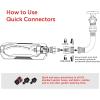 imageEden 96214 Lawn Sprinkler with 18 Hole Brass Nozzles Quick Connect Starter Set for Lawn ampamp GardenUpgraded Version