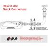 imageEden 96216 Heavy Duty Metal 3Way Oscillating Sprinkler for Large Lawn and Garden WQuick Connect Starter SetWith Flow Control