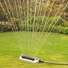 imageEden 96216 Heavy Duty Metal 3Way Oscillating Sprinkler for Large Lawn and Garden WQuick Connect Starter SetWith Width Adjustment