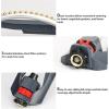 imageEden 96218 Heavy Duty Turbo Oscillating Sprinkler Covers Up to 3700 sq ft 18 Brass Nozzles Weighted Aluminum Base Adjustable Range Quick Connect Bundle Silver Red BlackPlastic