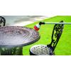 imageEden 96617 18 Heavy Duty Metal 7 Pattern Adjustable Garden Hose Water Sprayer Wand with Pivoting Head Shut Off Thumb Control Feature with Quick Connect Starter Set