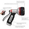 imageEden 96845 Pro Metal ThumbControl Straight 4Pattern Turbo Nozzle WQuick Connector Starter Set High Pressure Garden Sprayer for Hose6Pattern Rear Trigger