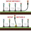 imageEden 97065 Daisy AboveGround 50 Ft Garden Hose and Sprinkler System DIY Plant Watering SetDaisy
