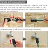 imageEden DIY Garden Hose and Faucet Connector  10Piece Set Model99910 Red Black